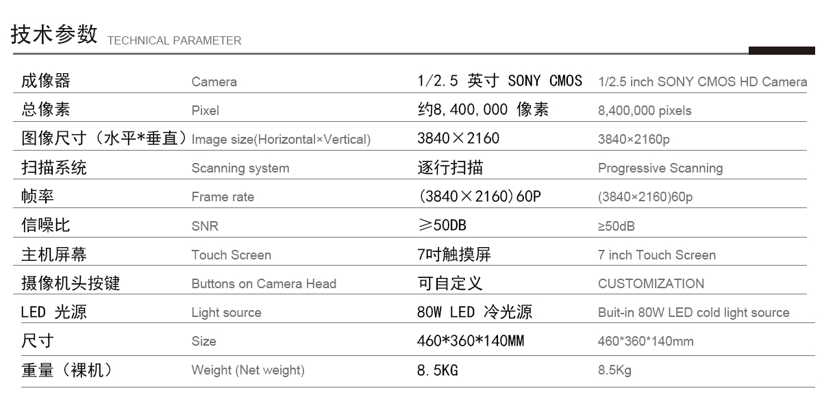 益柯達4K超高清內(nèi)窺鏡攝像系統(tǒng)