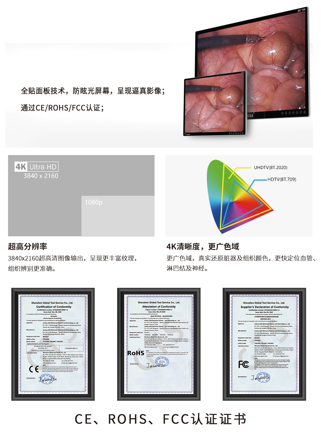 55寸4K醫用監視器